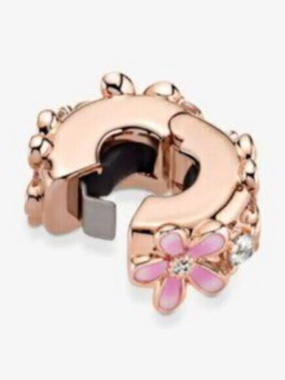 Pandora pink daisy clip-on charm